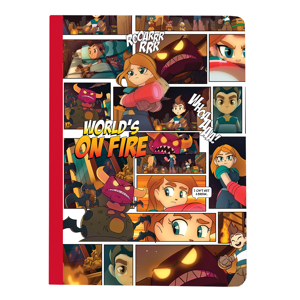 World's On Fire Lined Notebook