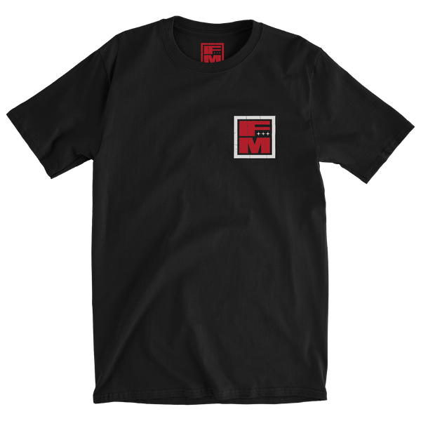 Cover Stack Black Tee Front