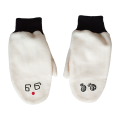 Boris & Oatmeal Embroidered Mittens