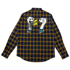 Boris & Oatmeal Embroidered Flannel