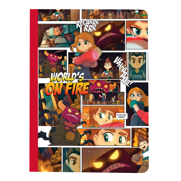 World's On Fire Lined Notebook
