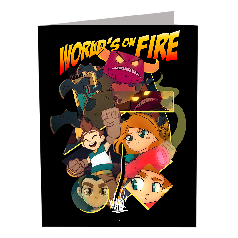 World's On Fire 3pc Folder Set